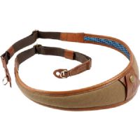 4V Design ALA Canvas and Leather Camera Neck Strap with Metal Ring (Brown/Brown)