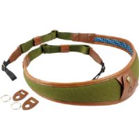 4V Design ALA Canvas and Leather Camera Neck Strap with Universal Fit (Green/Brown)
