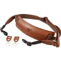 4V Design Large Leather & Cotton Lusso DSLR Camera Neck Strap (Brown/Brown)