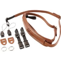 4V Design Slim Leather Lusso Mirrorless Camera Neck Strap (Brown/Brown)