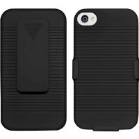 Amzer 91585 Shellster for iPhone 4/4S, Black
