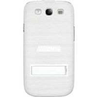 Amzer 94097 Snap-On Case with Kickstand For Galaxy S III, White