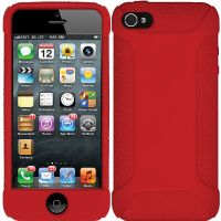 Amzer Silicone Skin Jelly Case For iPhone 5, Red