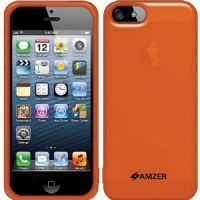 Amzer 94655 Soft Gel TPU Gloss Skin Case For iPhone 5, Orange