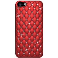 Amzer iPhone 5 Diamond Lattice Snap On Shell Case, Dark Red