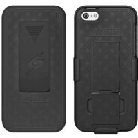 Amzer 96643 Shellster with Kickstand For iPhone 5C, Black
