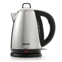 Aroma Hot H20 X-Press 1.5  Liter (6-Cup) Cordless Electric Water Kettle, Stainless Steel