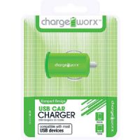 Chargeworx CX2000GN USB Car Charger, Green