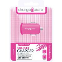 Chargeworx CX2000PK USB Car Charger, Pink