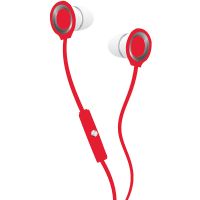 Coby Tangle Free Stereo Earbuds, Red