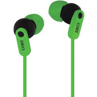 Coby Tangle Free Splash Stereo Earbuds, Green