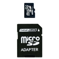 Dane-Elec 2 GB microSD Flash Memory Card with SD Adapter DA-2IN1-02G-R