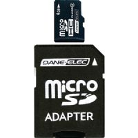 DA2IN104GR Dane-Elec DA2IN104GR 4GB microSD Card with SD Adapter