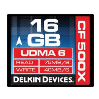 Delkin Devices 16GB CF500X CompactFlash Memory Cards, Rated 500X - 75MB/s Read, 40MB/s Write