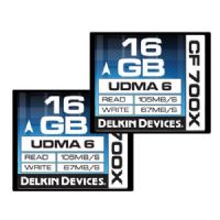 Delkin Devices 16GB CF700X 2 Pack CompactFlash Memory Cards, Rated 700X - 105MB/s Read, 67MB/s Write