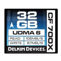 Delkin Devices 32GB CF700X CompactFlash Memory Cards, Rated 700X - 105MB/s Read, 67MB/s Write