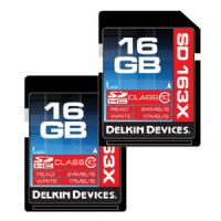 Delkin Devices 16GB SDHC 163X 2 Pack Pro Secure Digital Memory Cards, Rated 163X - 24MB/s Read, 17MB/s Write