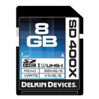 Delkin Devices 8GB SDHC 400X Secure Digital Memory Cards, Rated 400X - 65MB/s Read, 41MB/s Write