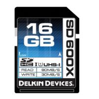 Delkin Devices 16GB SDHC 600X Secure Digital Memory Cards, Rated 600X - 90MB/s Read, 45MB/s Write