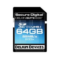 Delkin Devices 64GB SDXC Elite633X '(95/45) Elite633TM Secure Digital Memory Cards, Rated 633X - 95MB/s Read, 80MB/s Write