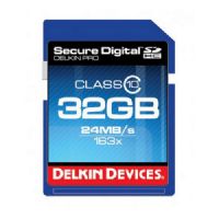 Delkin Devices 32GB SDHC 163X Pro Secure Digital Memory Cards, Rated 163X - 24MB/s Read, 17MB/s Write