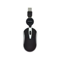 Gear Head Gear Head USB 2.0 Optical Retractable Mobile Mouse, Black/Silver (MP1550RU)