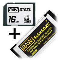 Hoodman Raw Steel 16Gb SDHC UHS-1 & SxSxSDXC Memory Adapter Kit