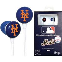 iHip MLF10169NYM MLB Earbuds, New York Mets