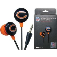 iHip NFF10200CHB NFL Earbuds, Chicago Bears