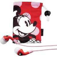 iHome DIM15MEFX Disney Minnie Mouse Noise Isolation Earbuds with Matching Carrying Pouch