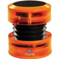 iHome IHM60EN Rechargeable Mini Speaker, Neon Orange