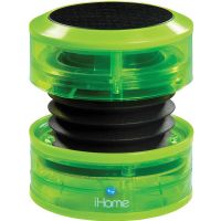 iHome Rechargeable Mini Speaker, Neon Green