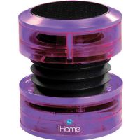iHome IHM60UN Neon Portable rechargable mini speaker, Purple