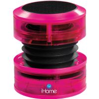 iHome Rechargeable Mini Speaker, Neon Pink
