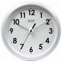 La Crosse 403-310 Illuminated 10in Clock Wht