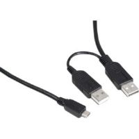 LaCie USB cable - 9 pin USB Type A - M 4 pin USB Type A (power only) - M - 0 pin Micro-USB Type B - M - 2 ft