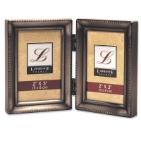 Lawrence Frames 712457 5x7 Silver Metal Picture Frame with Linen Pattern