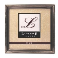 Lawrence Frames  Antique Pewter 5x5 Picture Frame - Bead Border Design