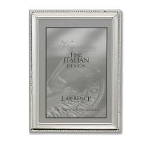 Lawrence Frames  Polished Silver Plate 4x5 Picture Frame - Bead Border Design