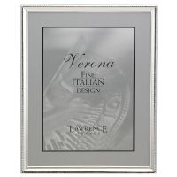 Lawrence Frames  Polished Silver Plate 8x10 Picture Frame - Bead Border Design