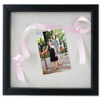 Lawrence Frames  12x12 Black Shadow Box Frame - Linen Inner Display Board