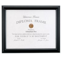 Lawrence Frames  11x14 Black Diploma Frame - Domed Top