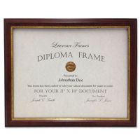 Lawrence Frames  185111 Walnut and Gold Document 11x14 Picture Frame