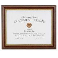 Lawrence Frames  185181 Walnut and Gold Document 8.5x11 Picture Frame