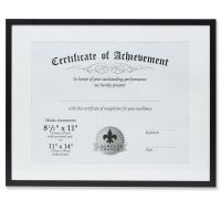 Lawrence Frames 11x14 Dual Use Black Aluminum Document Frame