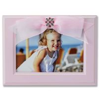 Lawrence Frames  4x6 Pink Wood Picture Frame with Pink Ribbon