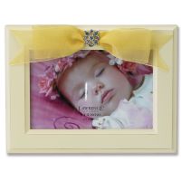 Lawrence Frames  4x6 Yellow Wood Picture Frame with Yellow Ribbon