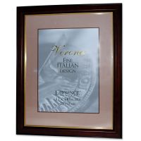 Lawrence Frames  Walnut and Black Wood 11x14 Picture Frame - Gold Line