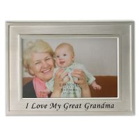 Lawrence Frames  Brushed Metal 4x6 I Love My Great Grandma Picture Frame - Sentiments Collection