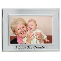 Lawrence Frames  Brushed Metal 4x6 I Love Grandma Picture Frame - Sentiments Collection